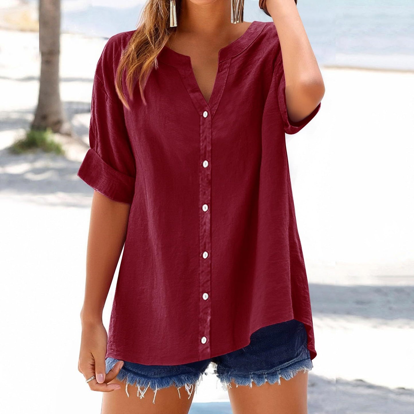 European And American Women's Fashion Versatile Top