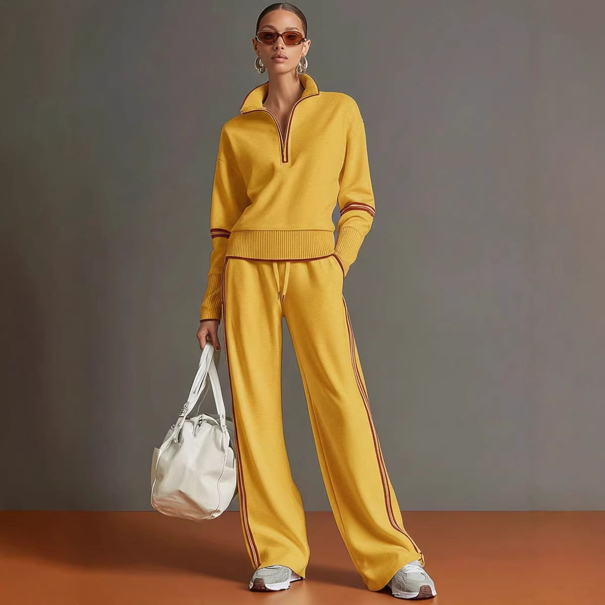 Women's Casual Fashionable Sports Long-Sleeve Suit