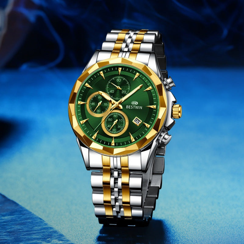 Mens Luminous Six-hand Personalized Watch Stylish And Eye-catching