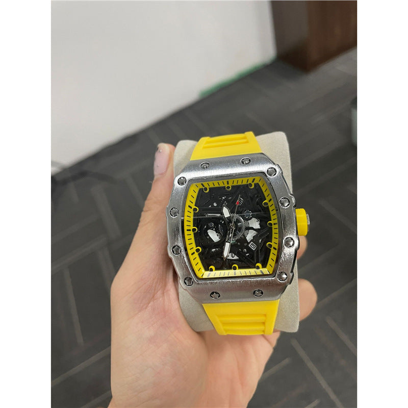 Cylindrical Mens Watch With Luminous Quartz Movementnon-wristwatch