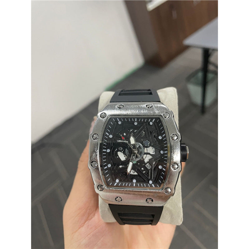 Cylindrical Mens Watch With Luminous Quartz Movementnon-wristwatch