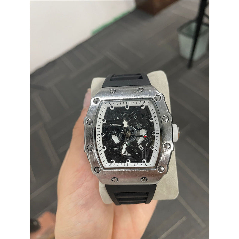 Cylindrical Mens Watch With Luminous Quartz Movementnon-wristwatch