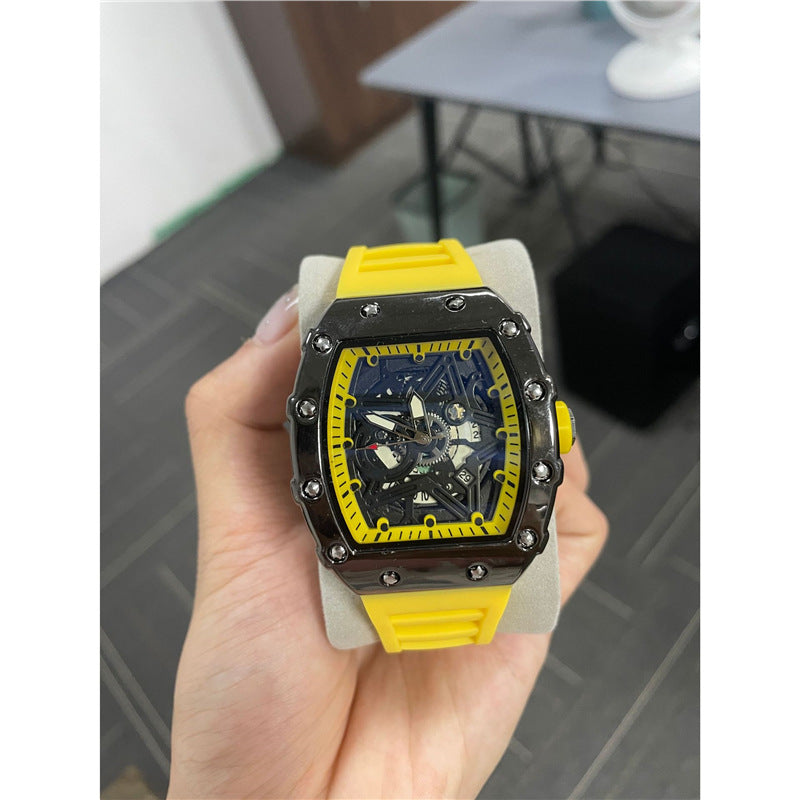 Cylindrical Mens Watch With Luminous Quartz Movementnon-wristwatch