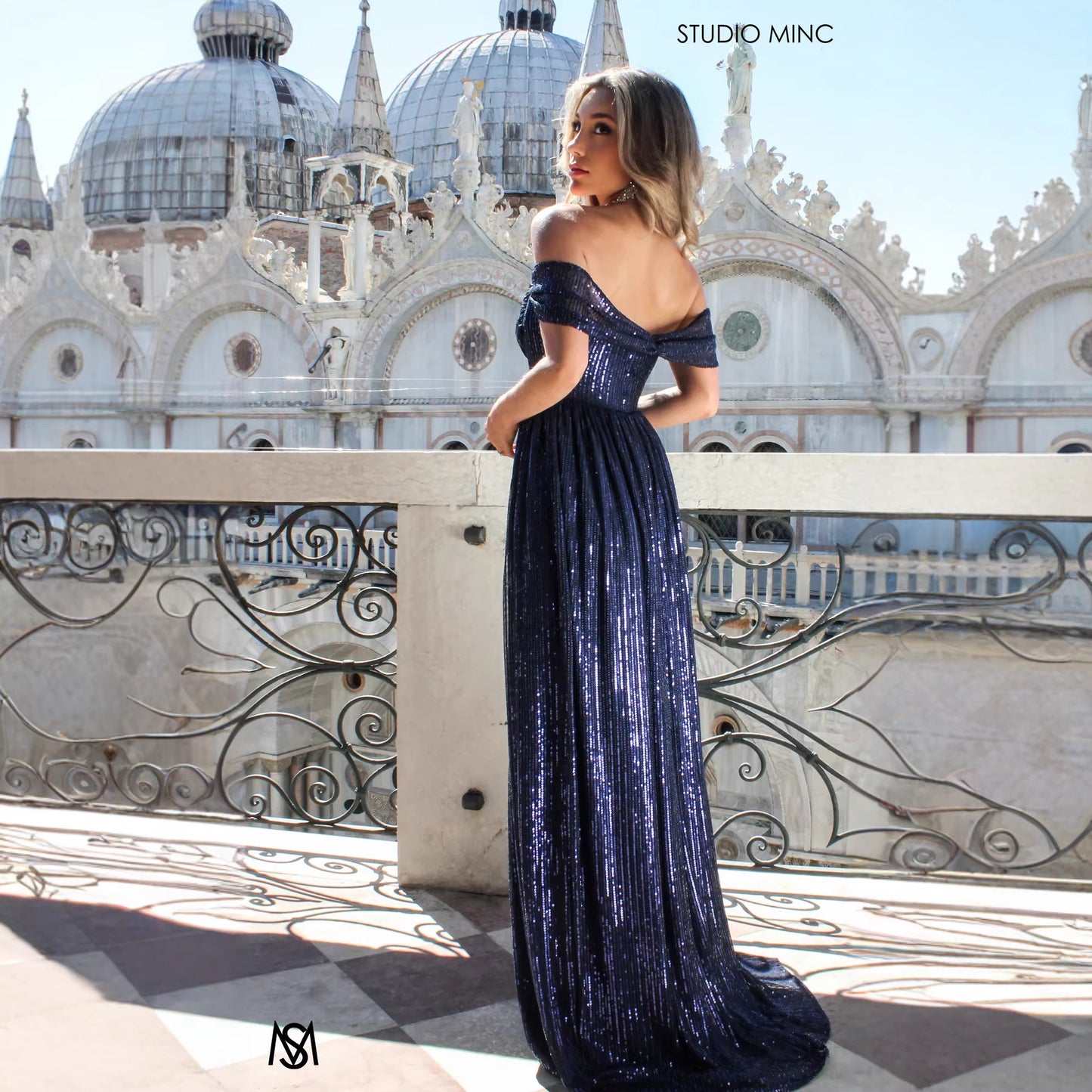 Sequin Maxi Ball Gown Prom Dress Slit Dress